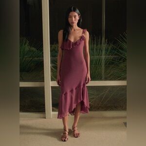 Aritzia Wilfred Engage Mauve New Maxi Formal Evening Party Dress Sz M